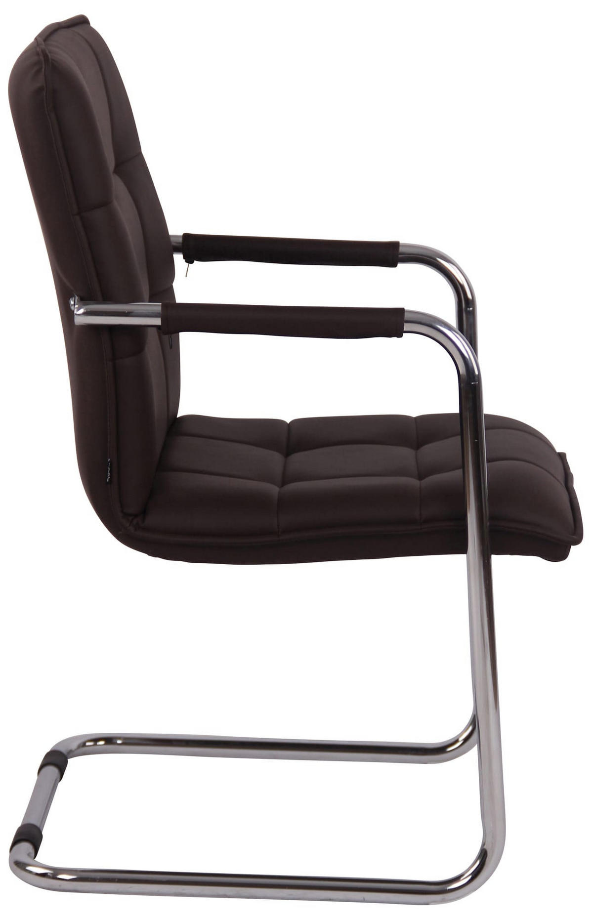 SCHWINGSTUHL 2er Set Lederlook braun - Chromfarben/Braun, Textil/Metall (57/89/64cm) - CLP