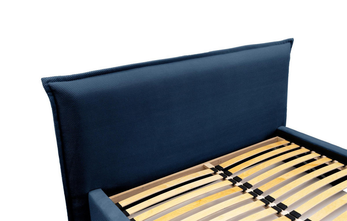 POLSTERBETT Amada In Pop - Blau, Holzwerkstoff/Textil (180/200cm) - Fun Möbel