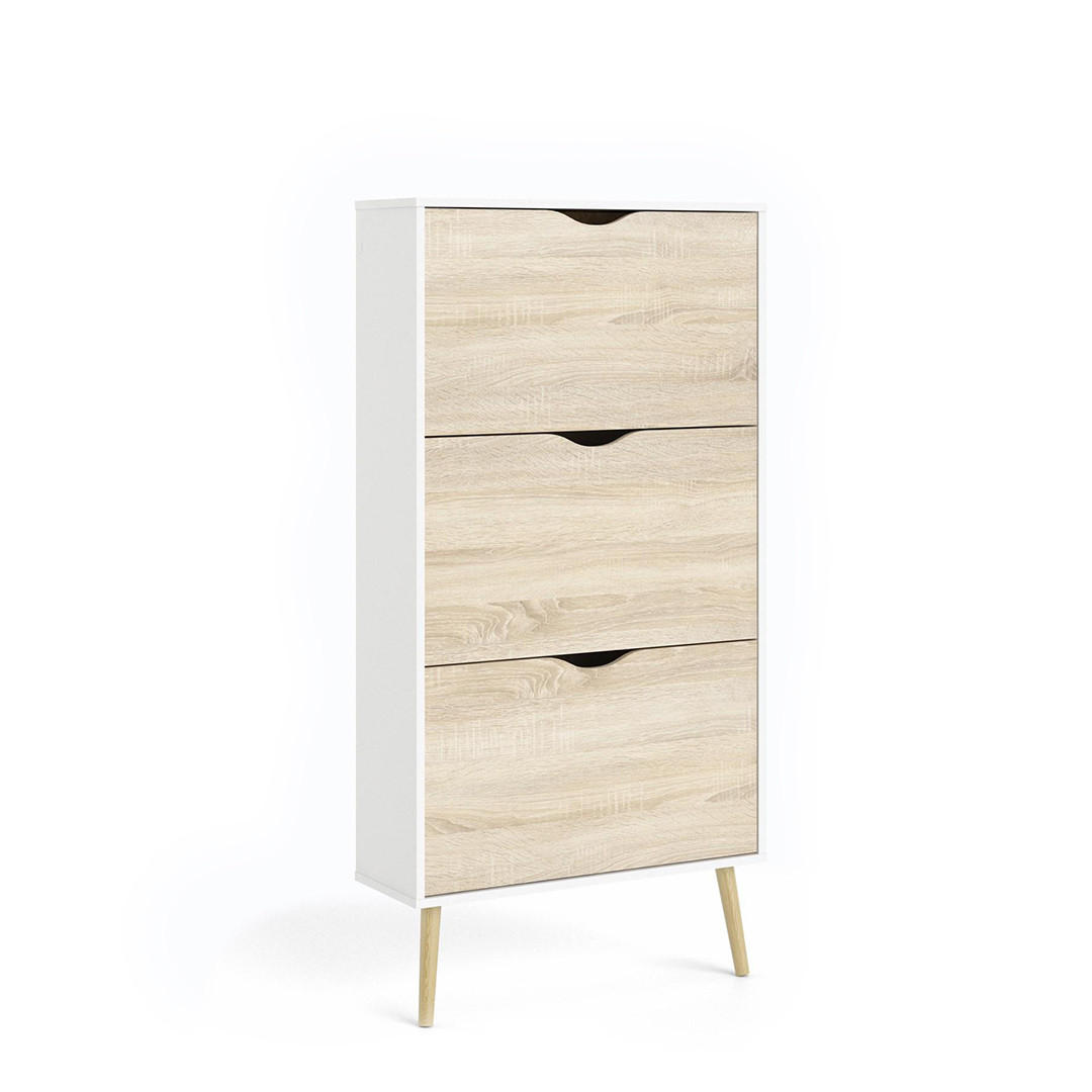 SCHUHKIPPER weiß - Weiß, Holzwerkstoff (70/139/24cm) - ebuy24