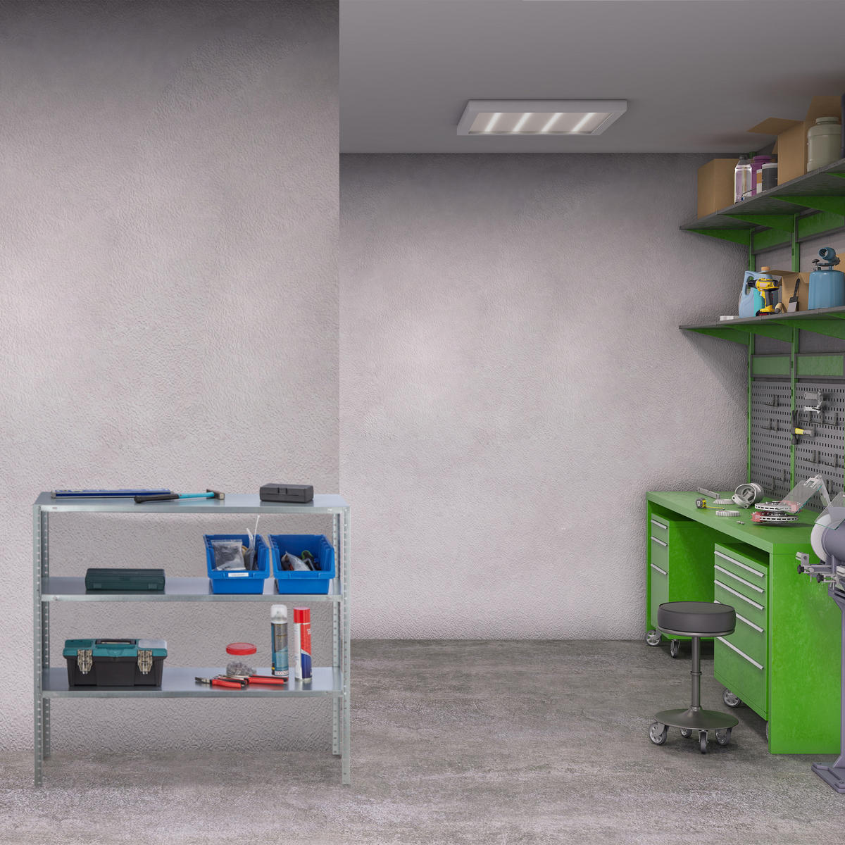 SCHWERLASTREGAL - Silberfarben, Metall (100/185/30cm) - Relaxdays