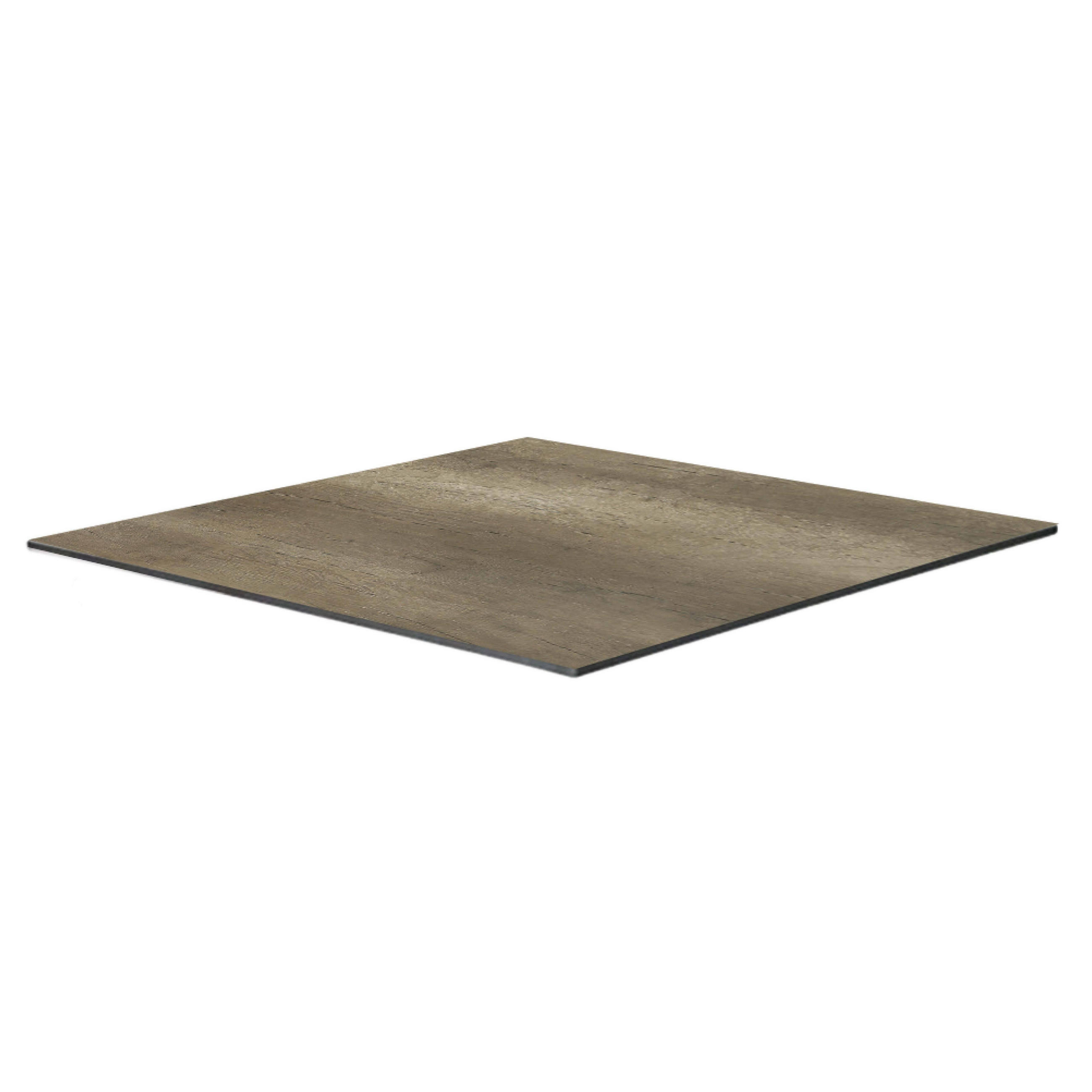 TISCHPLATTE 70 x 70 cm, Eiche geräuchert - Braun, Holzwerkstoff (70/70/1.25cm) - Oviala