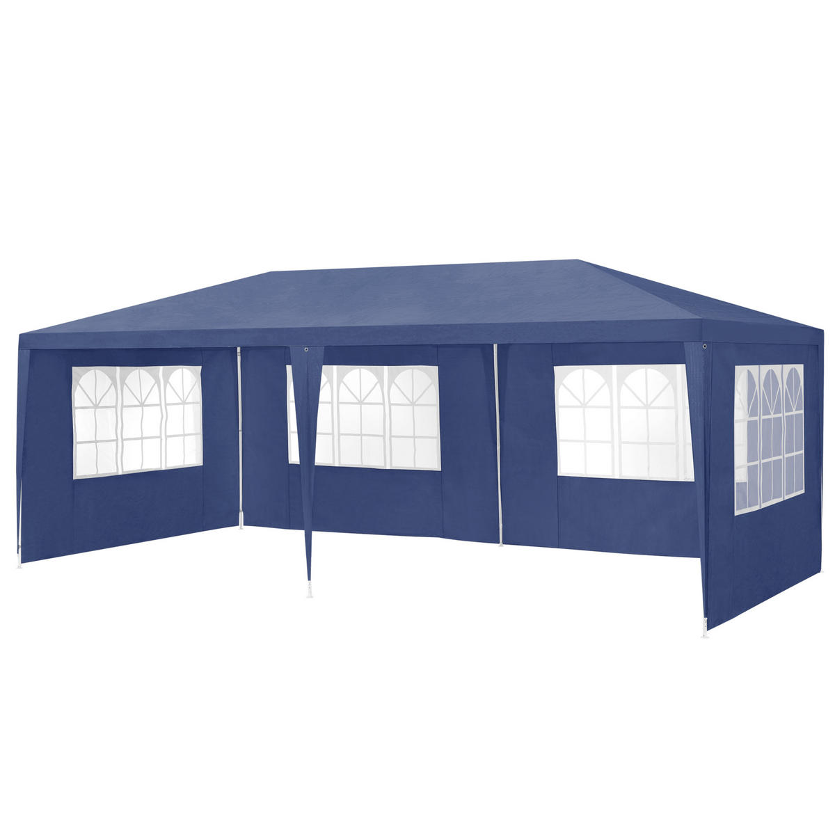PARTYZELT Wedau - Dunkelblau, Kunststoff/Metall (600/255/300cm) - casa.pro