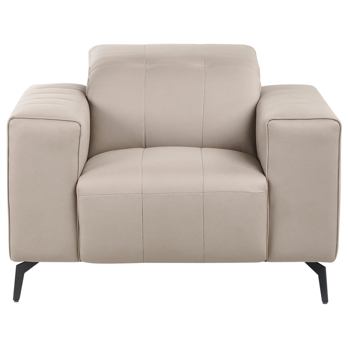 SESSEL Stoff Taupe Ommel - Taupe, Textil (110/80/102cm) - Beliani