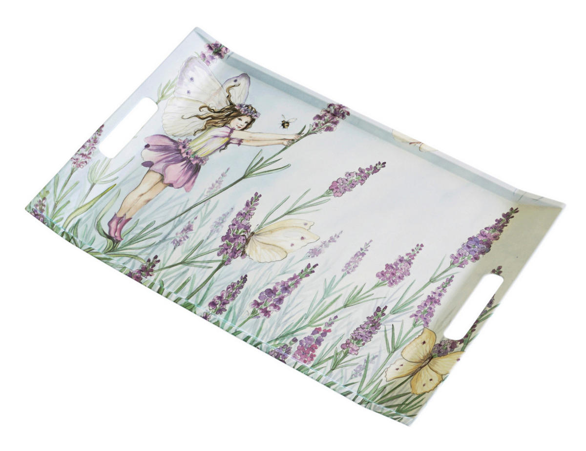 TABLETT Elfe, rechteckige Serviertablett mit Griff 54x35 cm - Lila, Kunststoff (35/3/54cm) - Lashuma