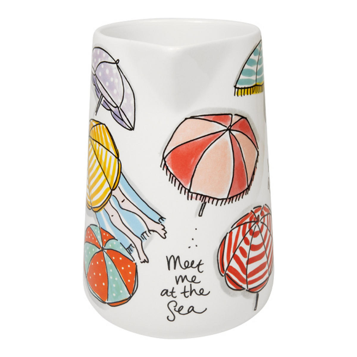 SAFTKANNE Sonnenschirm in Bunt - 1000 ml - Multicolor, Keramik (1L) - Blond Amsterdam