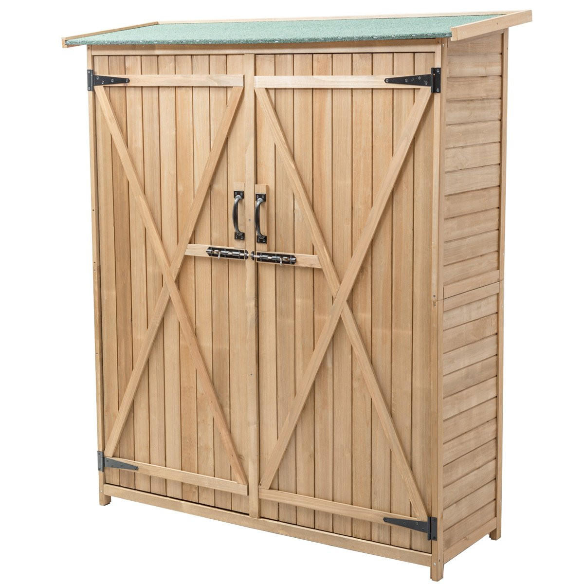 GERÄTEHAUS Natur - Naturfarben, Holz (50/162/140cm) - COSTWAY