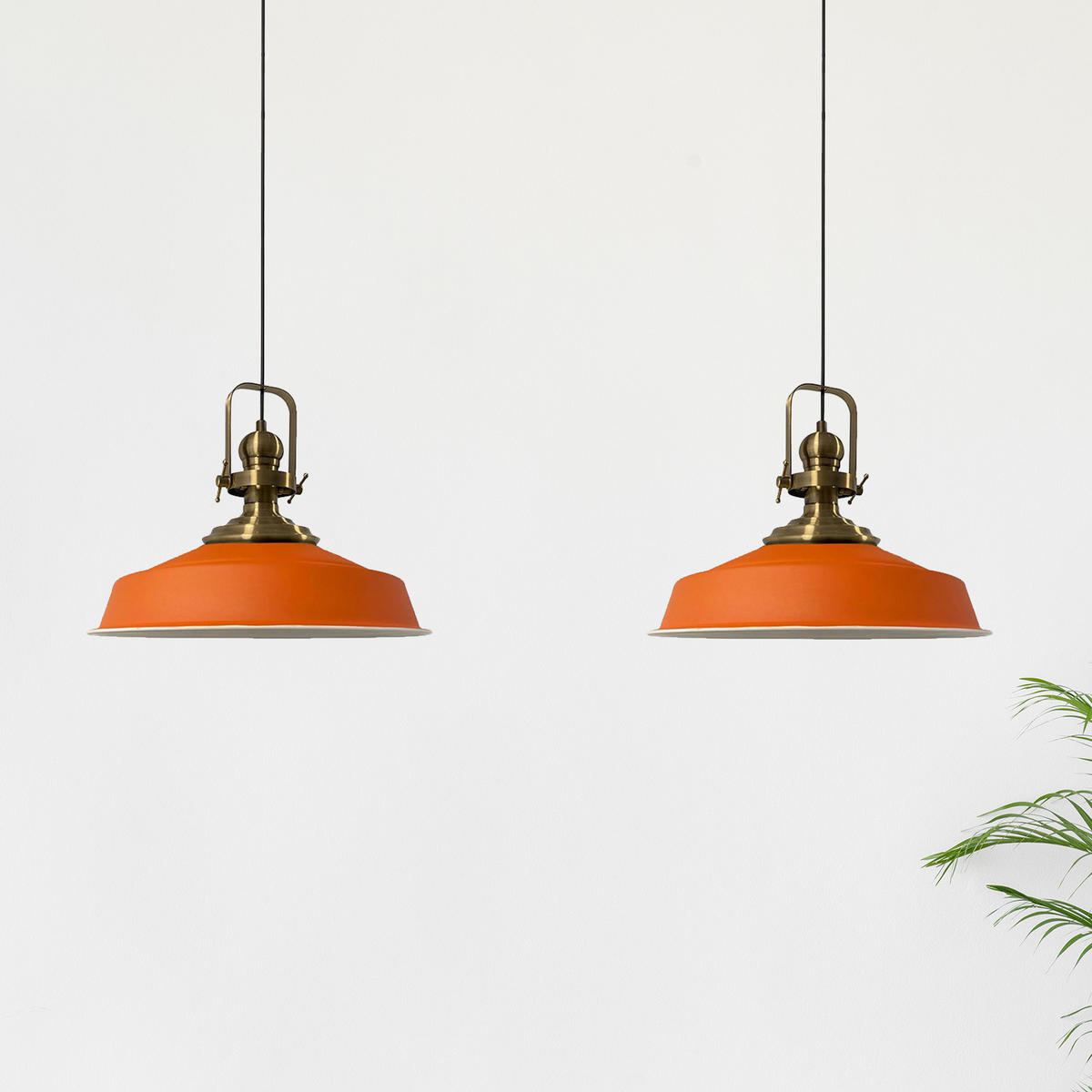 PENDELLEUCHTE Asletl 2 Flammig 41/36 cm - Orange, Metall (36/41/28cm) - Bamyum