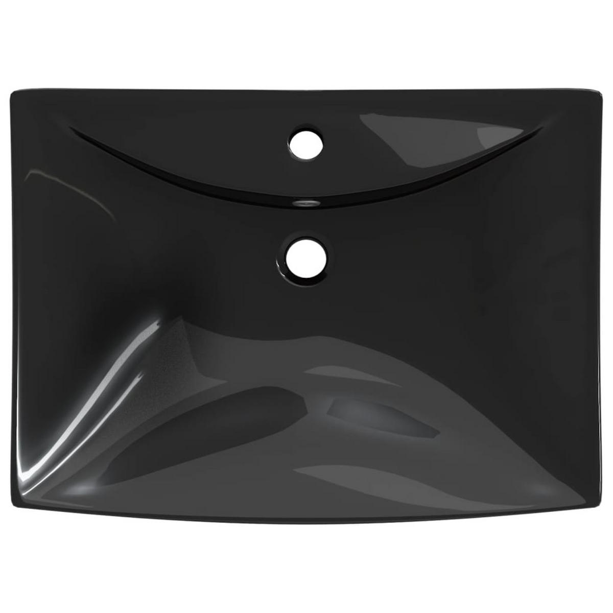 WASCHBECKEN Kozlowski 60/44/17 cm - Schwarz, Keramik (60/17/44cm) - Nettlife