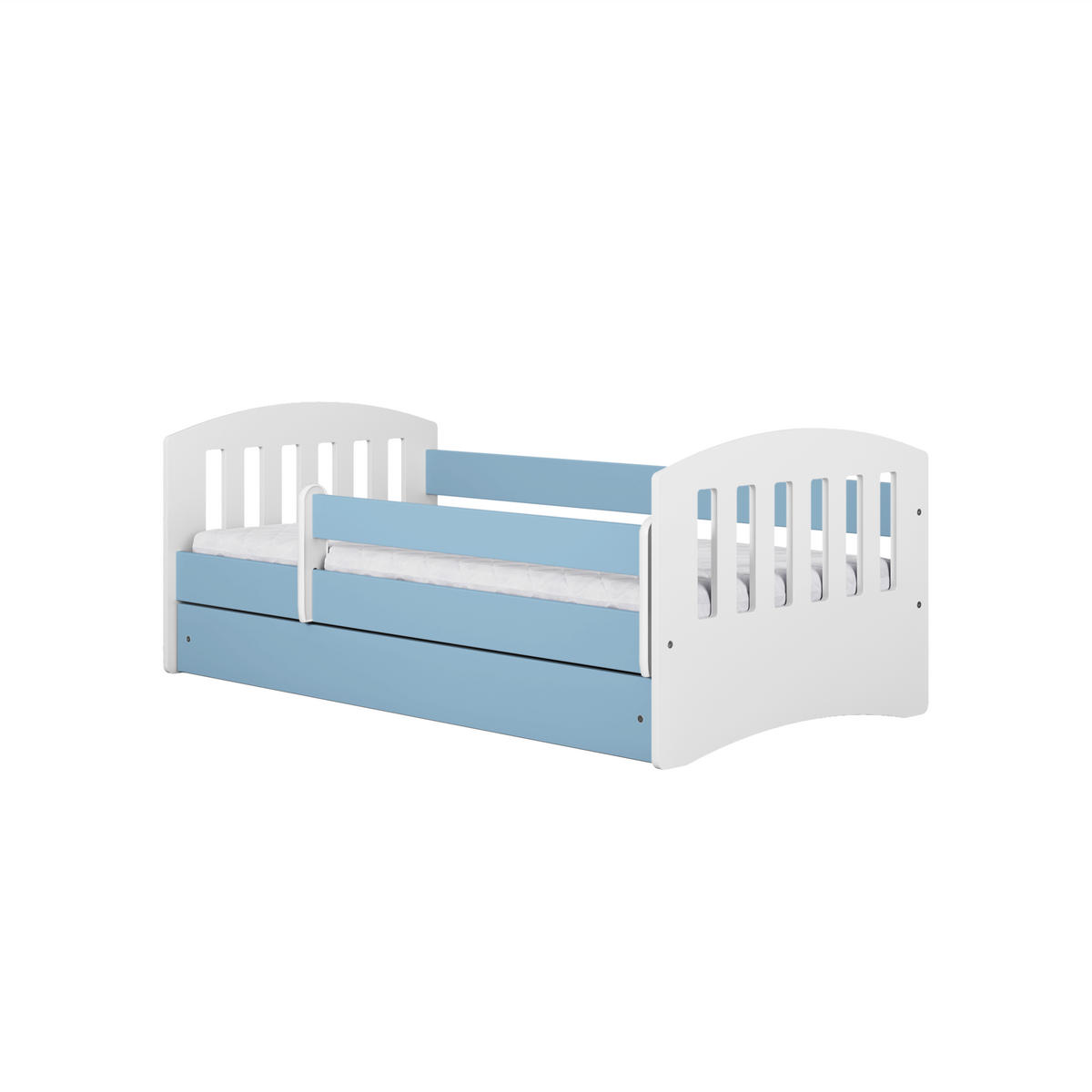 KINDERBETT CLASSIC mit Schublade ohne Matratze 90/65/164 - Blau, Holzwerkstoff (80/160cm) - RAUMHIRSCH FURNITURE