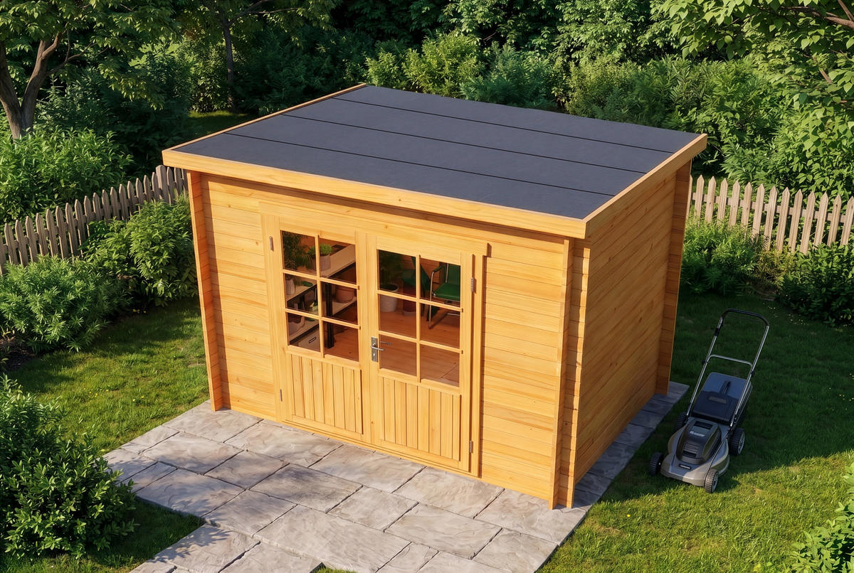 GARTENHAUS Holz Maria - Pinienfarben, Holz (300/228/272cm) - Alpholz