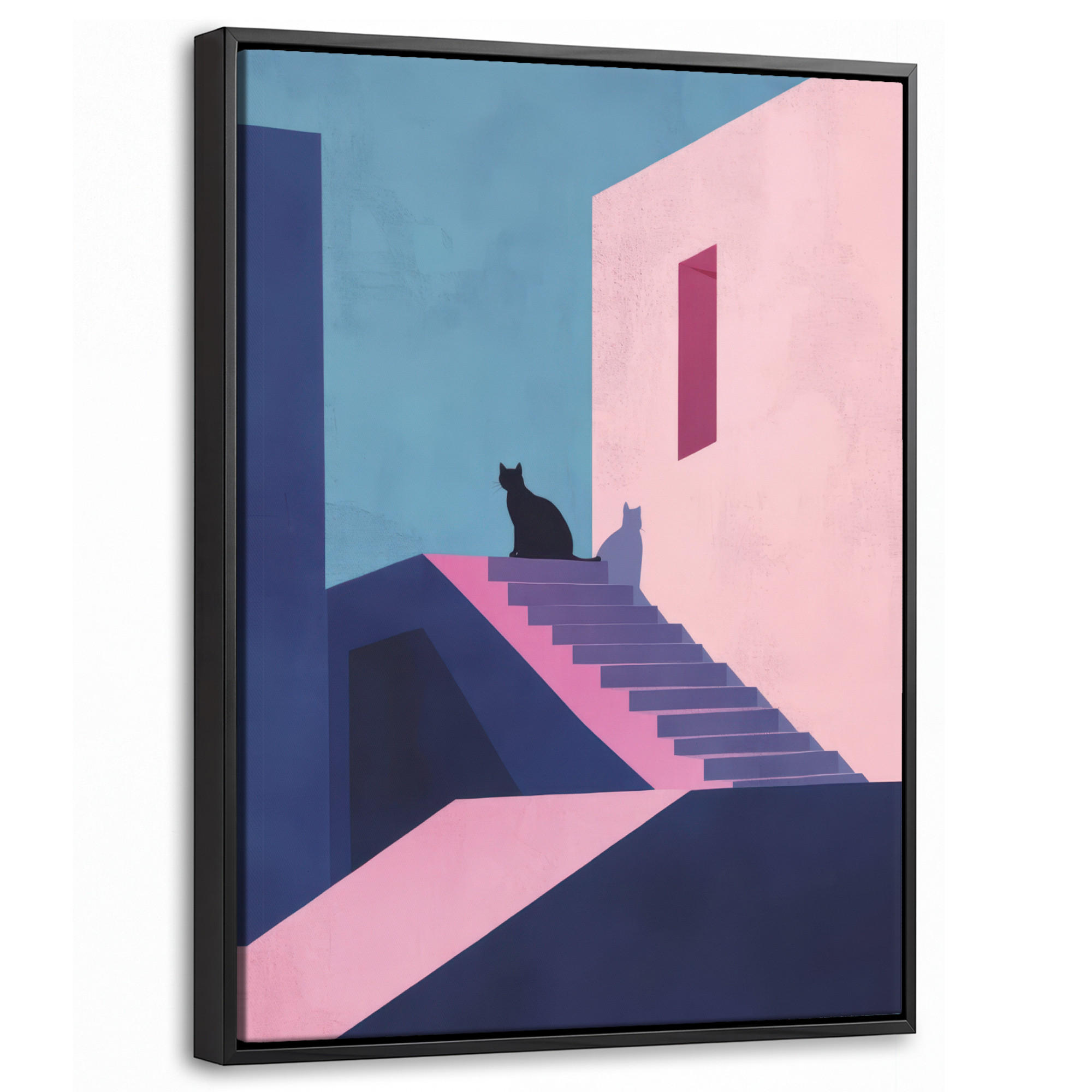 MuchoWow Leinwand Dunkelblau 30x40 cm