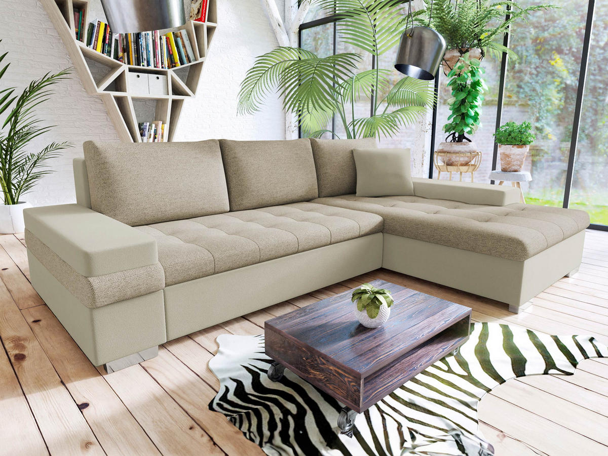 COLTAR Bangkok Mini - argintiu/crem, material textil/lemn (274/182cm) - MIRJAN24