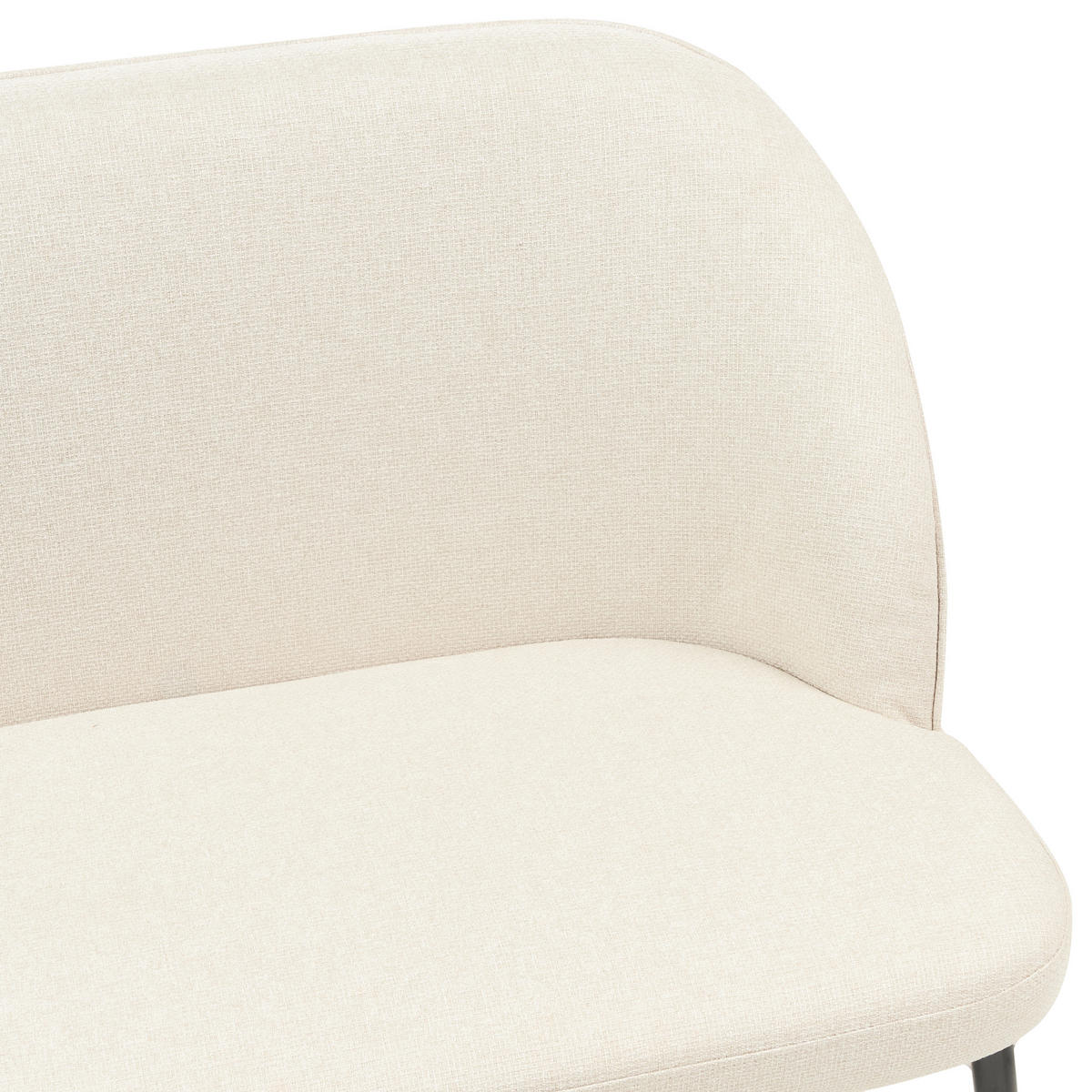 2-SITZER-KÜCHENSOFA hellbeige Osby - Beige/Schwarz, Textil (130/85/49cm) - Beliani