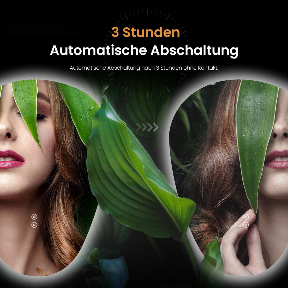 BADSPIEGEL mit Touch-Schalter, Dimmbar 80/60/3 cm - Weiß, Glas (60/3/80cm) - EMKE