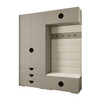 GARDEROBEN-SET 236,7/200/47 - Kaschmir/Beige, Holz/Metall (200/236.7/47cm) - Abiks Möbel