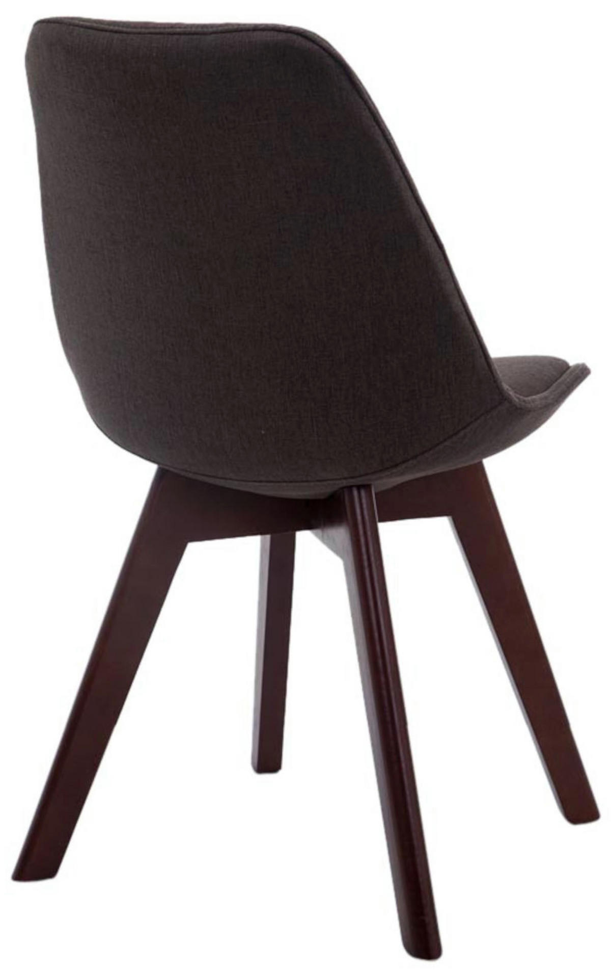 STUHL 4er Set Stoff dunkelgrau - Dunkelgrau/Walnussfarben, Holz/Textil (48/84/55cm) - CLP