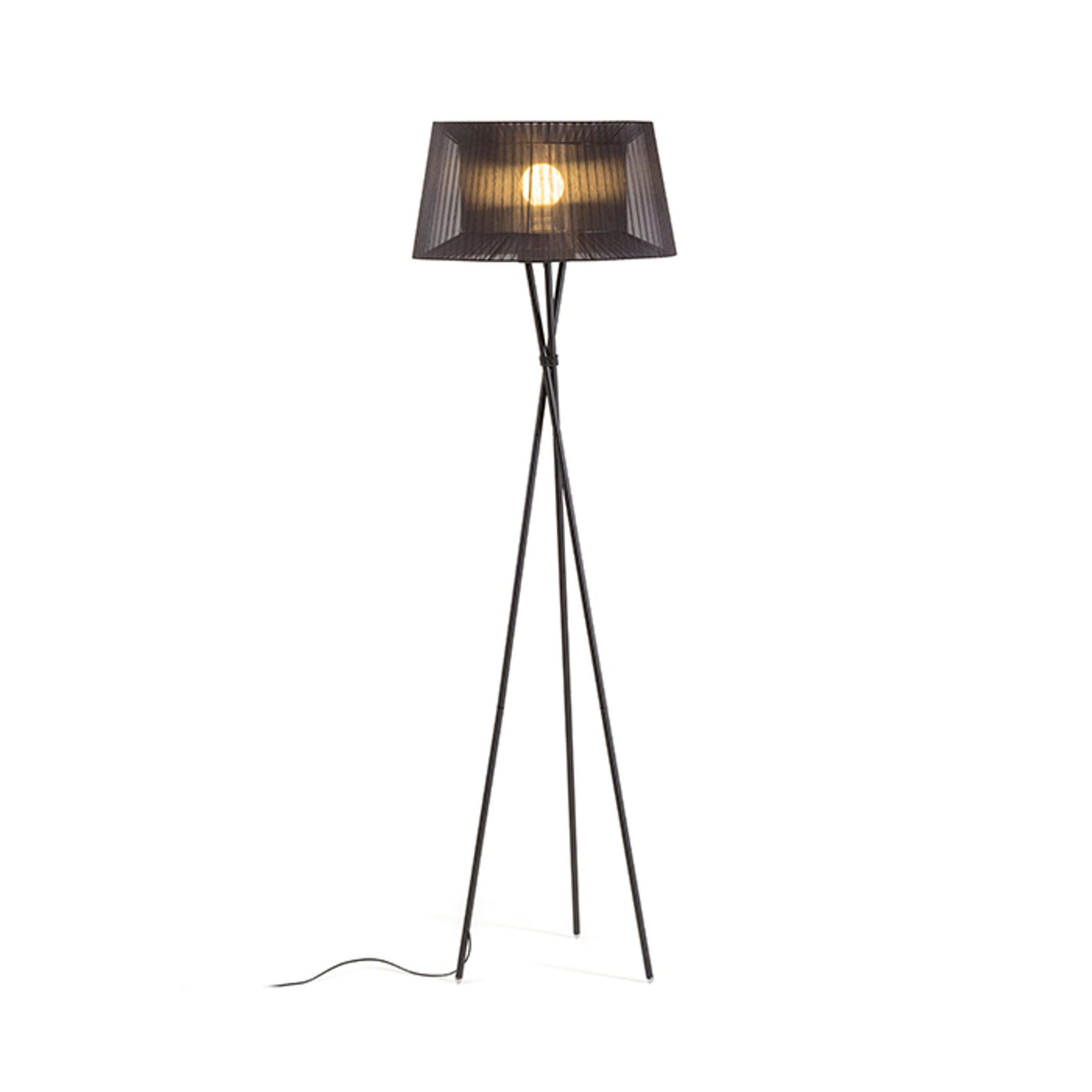 STEHLEUCHTE BOULOGNE Schwarz 15 W - Schwarz, Metall (55/55/165cm) - Rendl