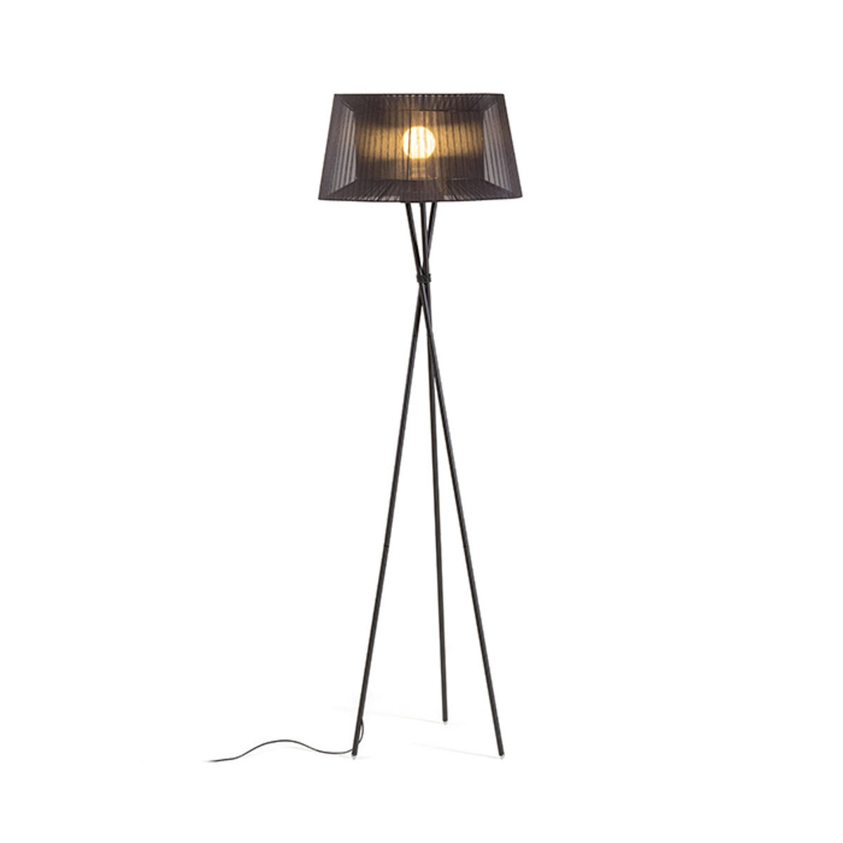 STEHLEUCHTE BOULOGNE Schwarz 15 W - Schwarz, Metall (55/55/165cm) - Rendl