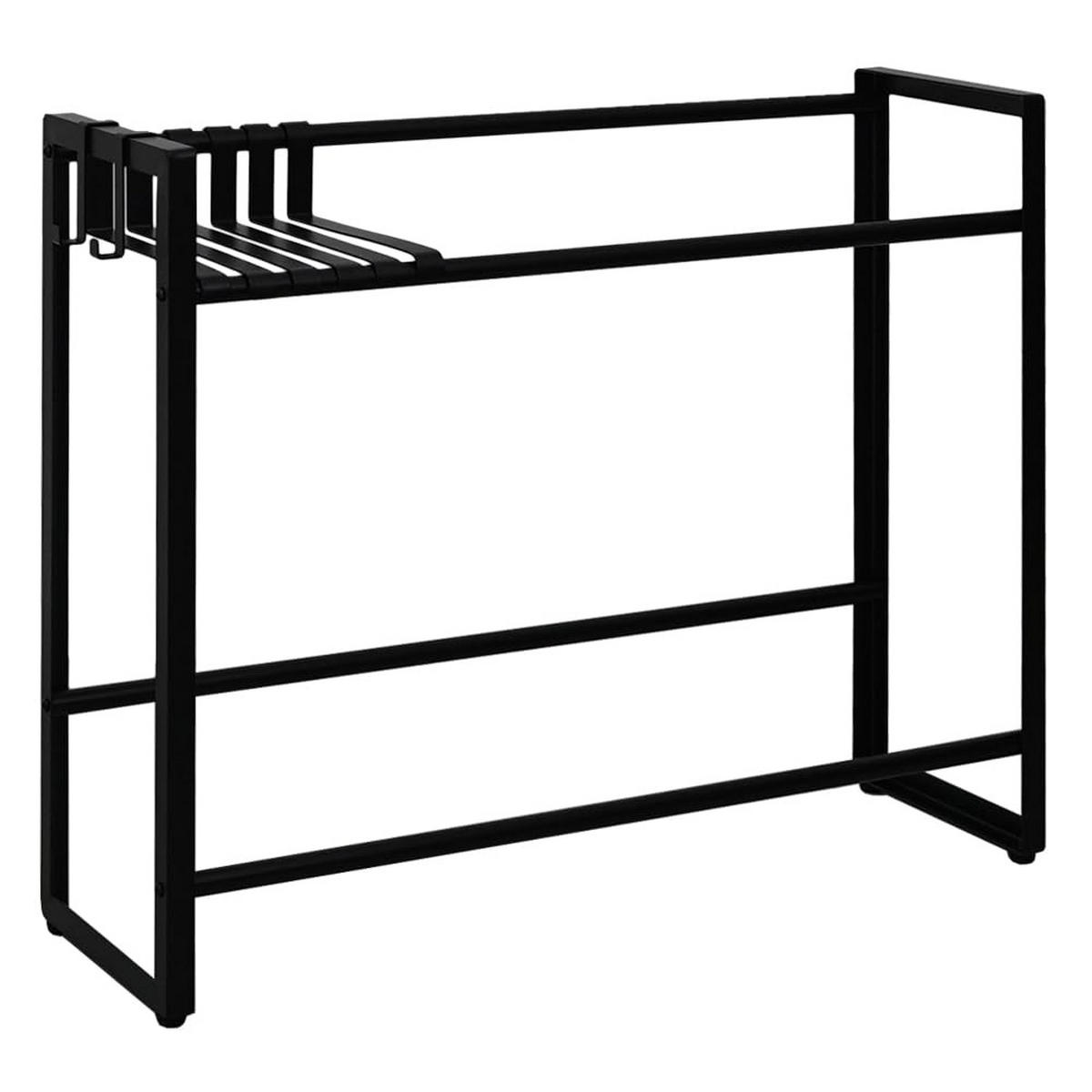 GETRÄNKEKISTENREGAL Königssee Plus 84x104x33 cm für 6 Kästen inkl. 2 Haken & 6 Auflageträger Schwarz - Schwarz, Metall (104/84/33cm) - PROREGAL