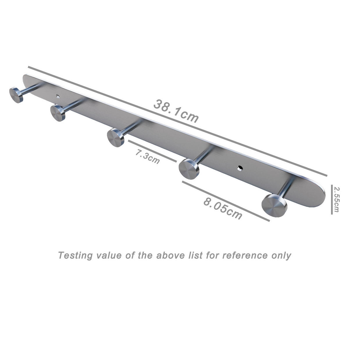 GARDEROBENLEISTE 38.1/2.55/2.55 cm - Silberfarben, Metall (2.55/2.55/38.1cm) - Intirilife