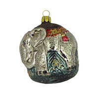 CHRISTBAUMSCHMUCK Elefant taubengrau 7 cm - Multicolor, Metall (0.1/7/0.1cm)