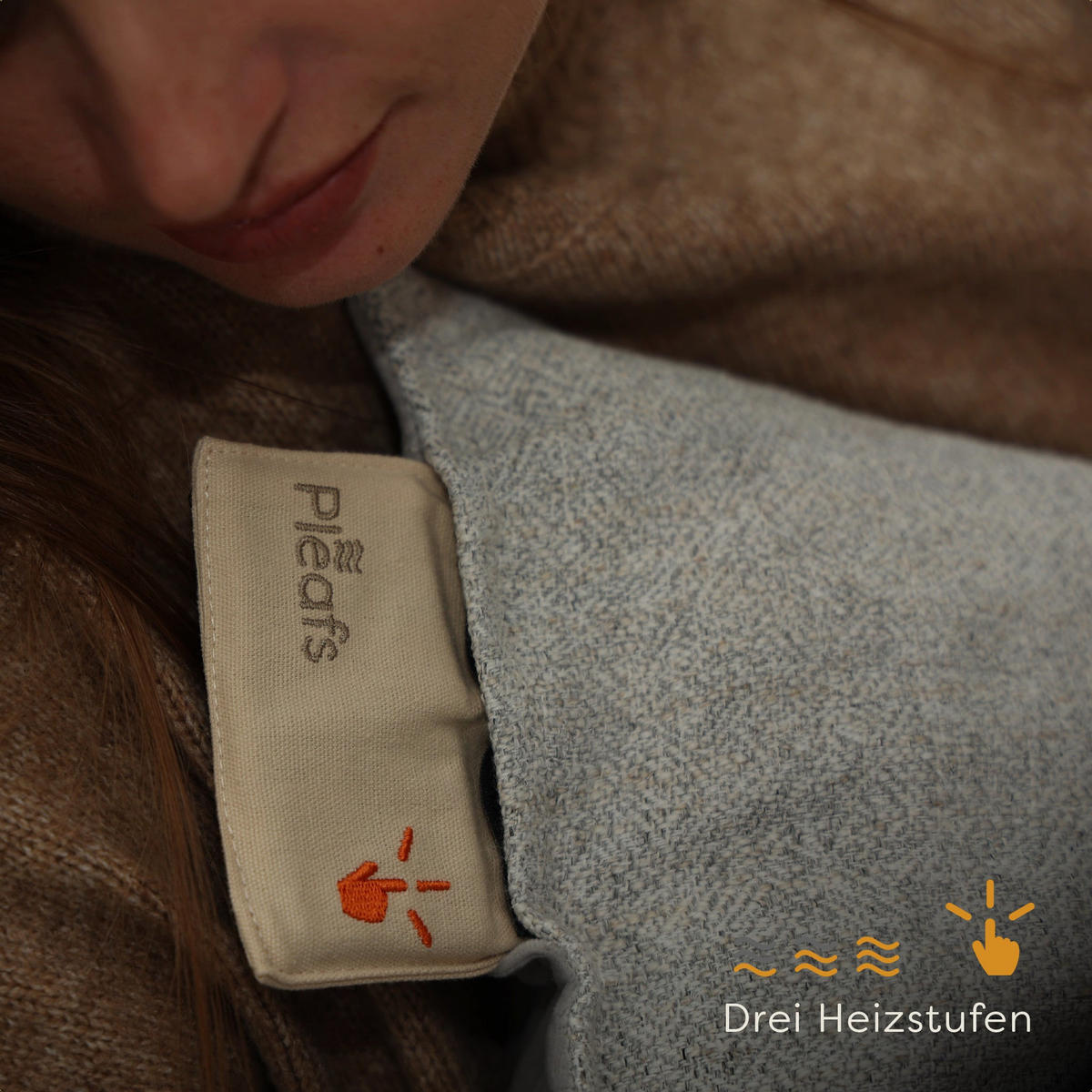 HEIZKISSEN Nomad 45x45cm Close Knit - Hellgrau, Textil (45/45cm) - Pleafs
