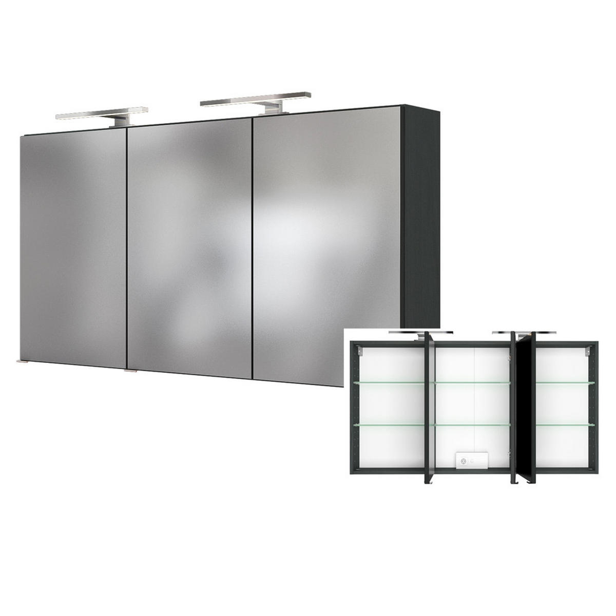 BADMÖBEL-SET 5-TLG. Lourosa-03 - Braun/Grau, Holzwerkstoff (240/200/47cm) - Lomado