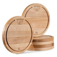 SCHNEIDEBRETT Holz Buche geölt LESTE 6-tlg - Buchefarben, Holz (25/25cm) - KONSIMO®