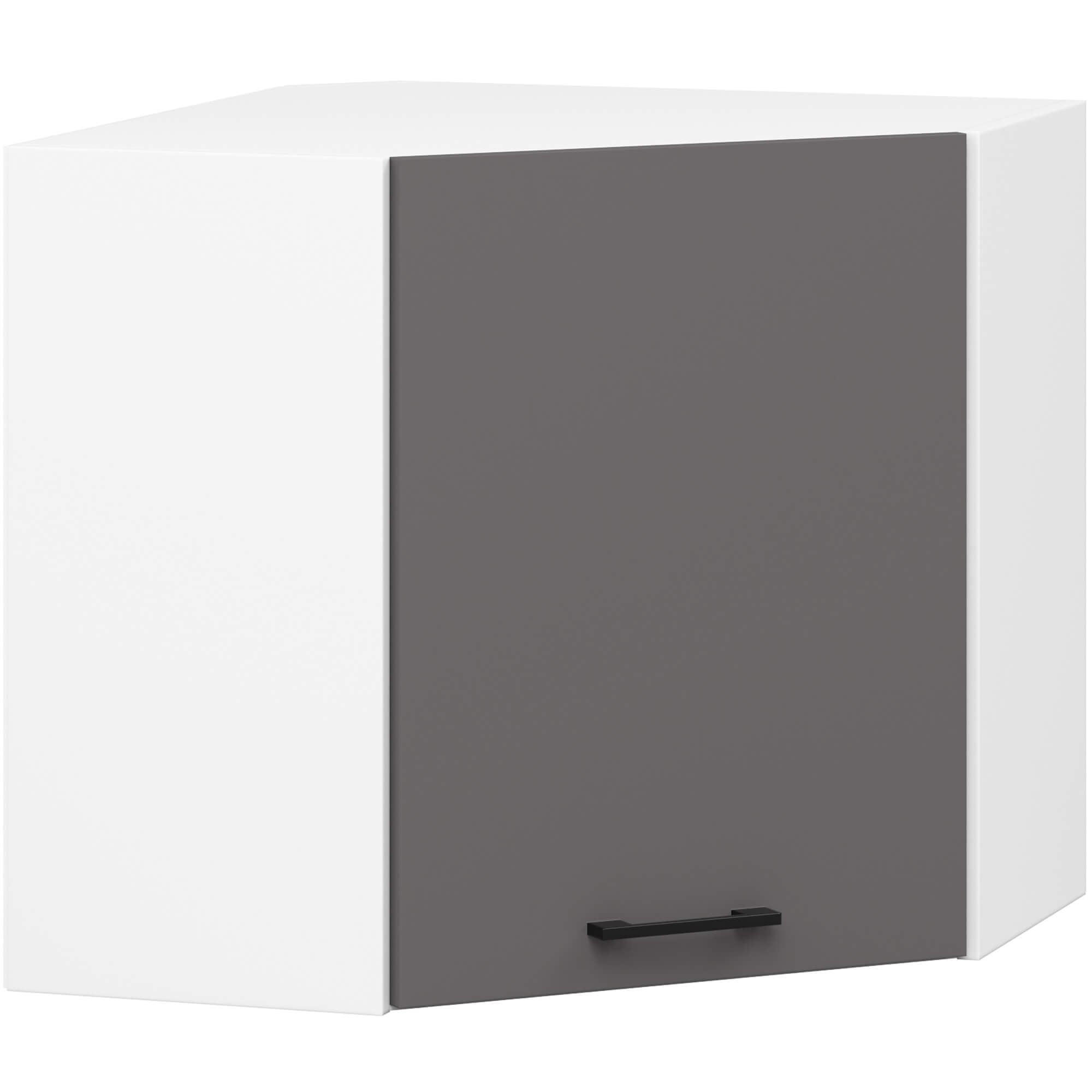 HÄNGESCHRANK Weiß, Graphit Grau 58/60/30 - Graphitfarben/Weiß, Holzwerkstoff (60/58/30cm) - RAUMHIRSCH FURNITURE