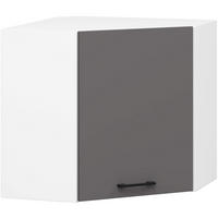 HÄNGESCHRANK Weiß, Graphit Grau 58/60/30 - Graphitfarben/Weiß, Holzwerkstoff (60/58/30cm) - RAUMHIRSCH FURNITURE