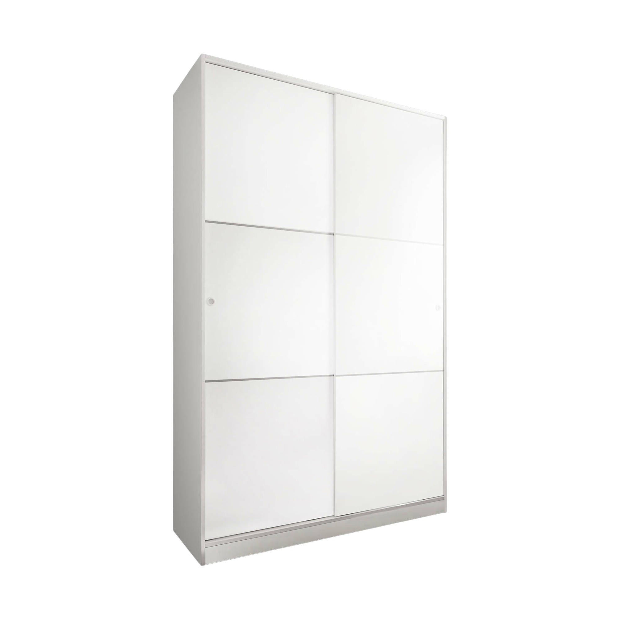 KLEIDERSCHRANK 2 TÜREN Weiß 50/120/200 cm - Weiß, Holzwerkstoff (120/200/50cm) - DMORA