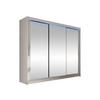 KLEIDERSCHRANK Aston III, mit RGB LED Beleuchtung - Kaschmir/Silberfarben, Holzwerkstoff/Kunststoff (250/215/58cm) - MIRJAN24