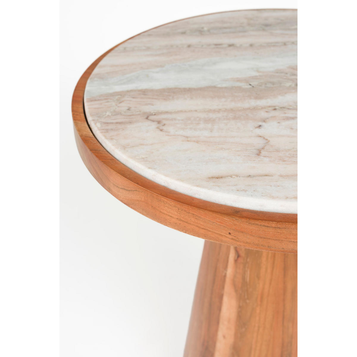 BEISTELLTISCH Mees Rund 40 cm - Braun, Holz (40/40/50cm) - Housecraft Living
