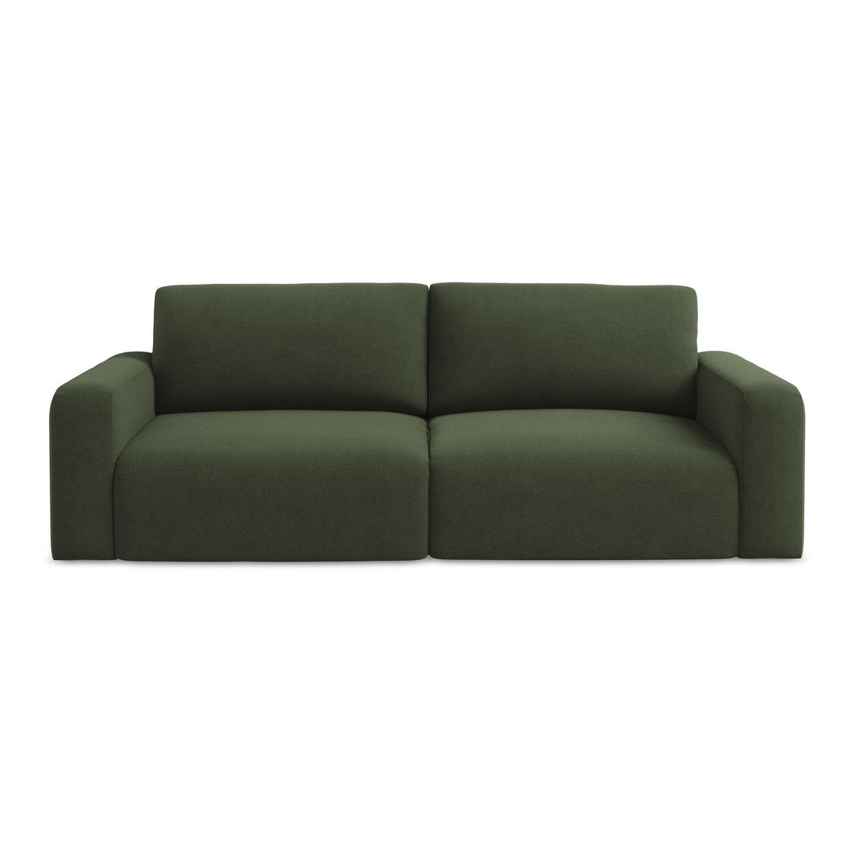 3-SITZER SOFA mit Schlaffunktion Strukturstoff Stoff Grün - Blau/Schwarz, Kunststoff/Textil (244/79/102cm) - LaMiaSofa