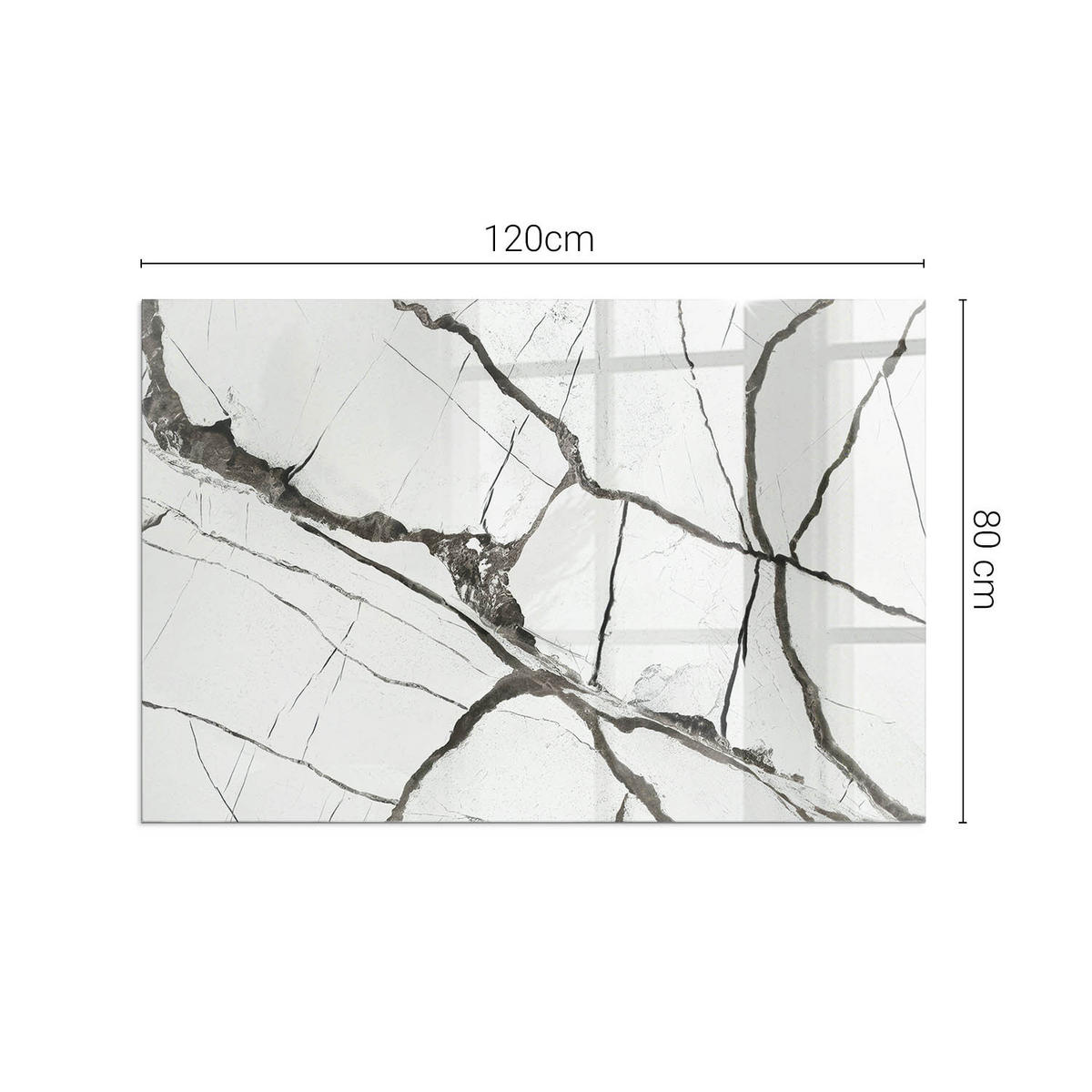 GLASPLATTE für Kamin 120x80 cm - Weiß, Glas (120/80/0.4cm) - TULUP