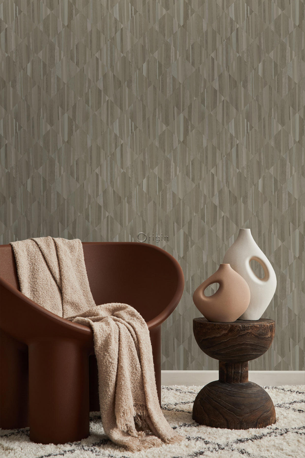 TAPETE 3D Holzoptik 50 x 900 cm - Braun, Papier (50/900cm) - Origin Wallcoverings