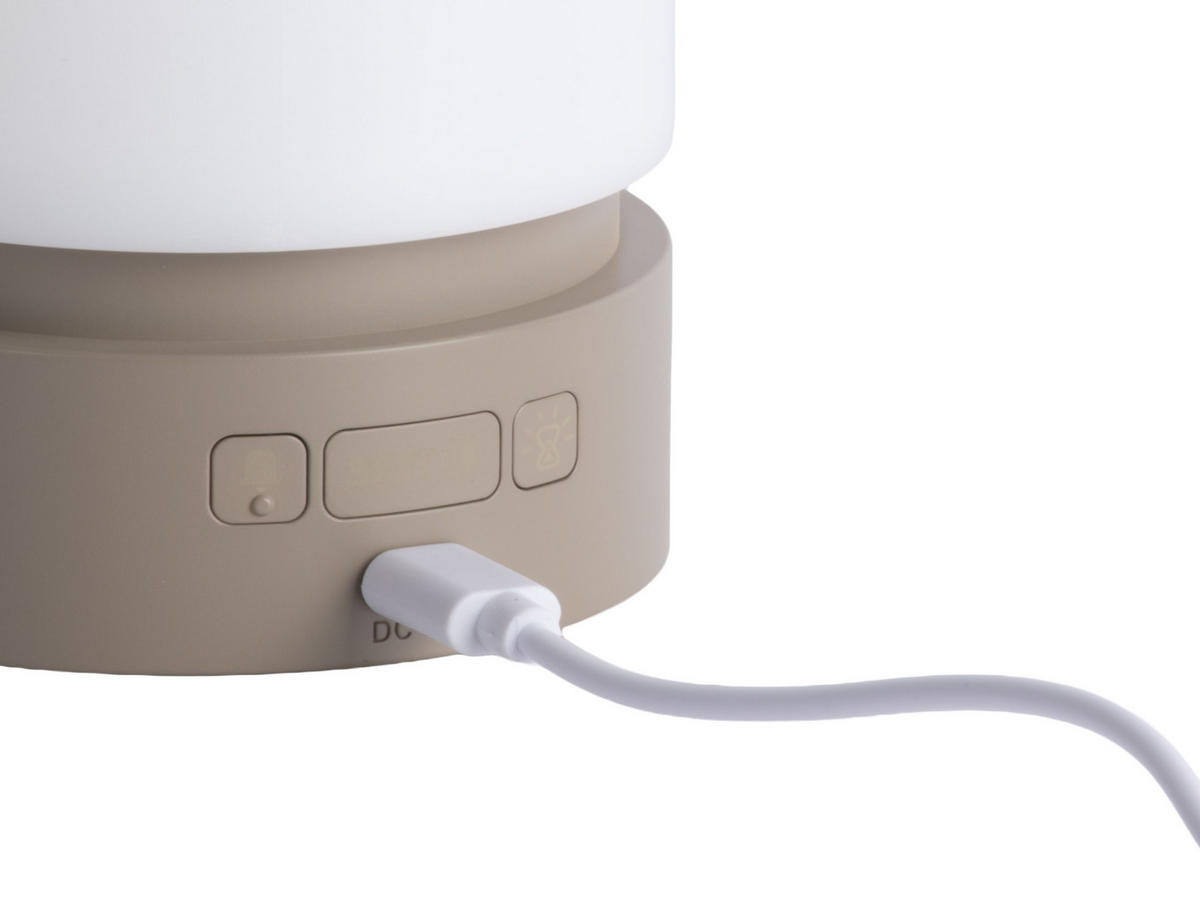 WECKER Pillar Light LED - Grau - 9,6 cm - Grau, Kunststoff (8.2/9/8.2cm) - Karlsson