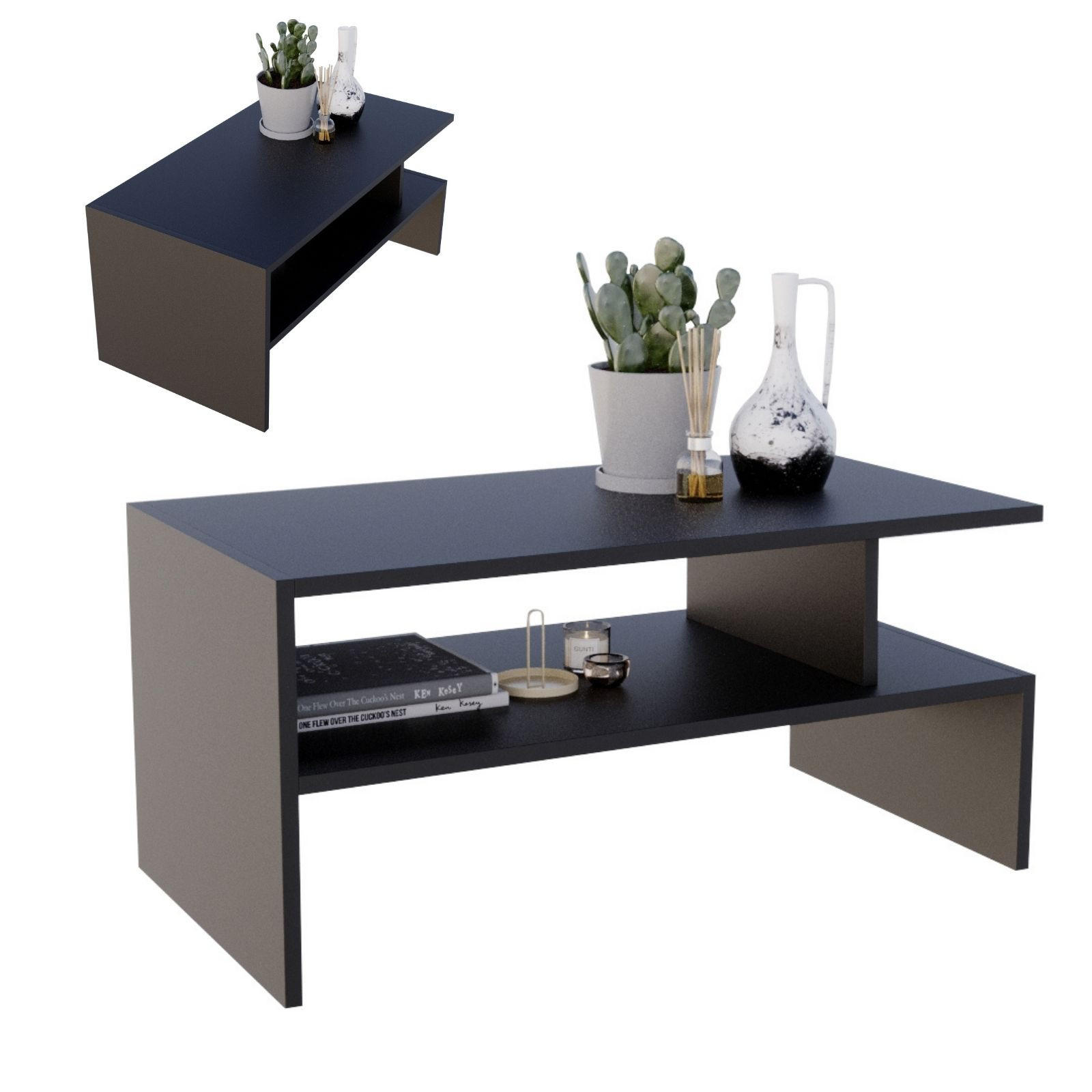 COUCHTISCH Jula_SK 50/45/93 - Schwarz, Holzwerkstoff (93/50/45cm) - RAUMHIRSCH FURNITURE