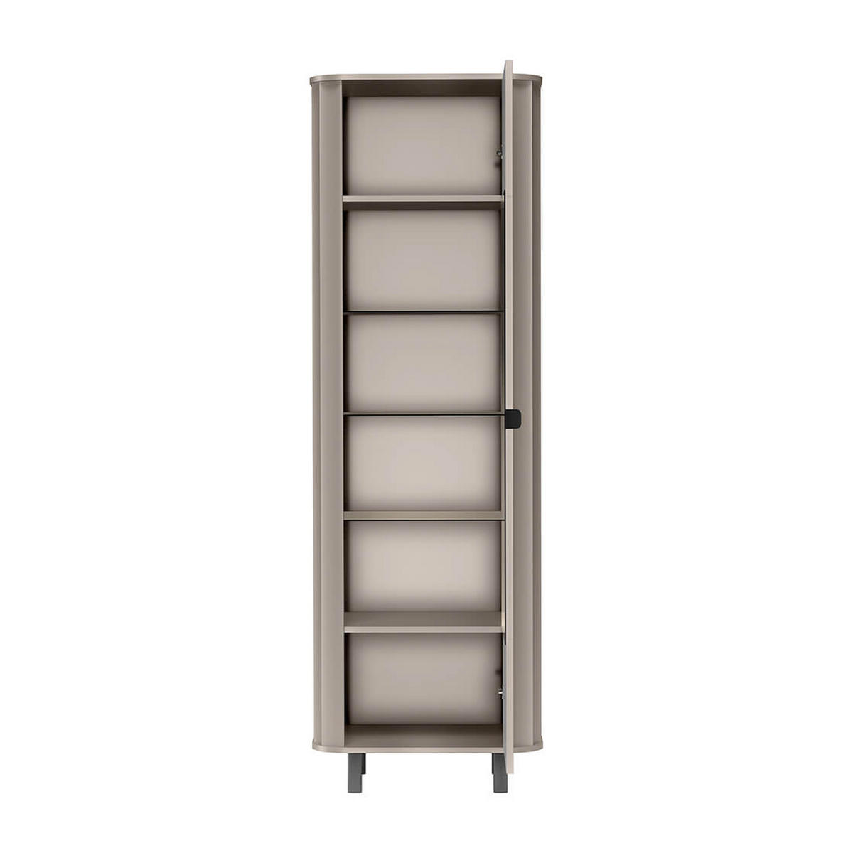 VITRINE Novado NO-4 65,3 x 200 x 40,5 cm Greige - Greige, Glas/Holzwerkstoff (65.3/200/40.5cm) - Koseto