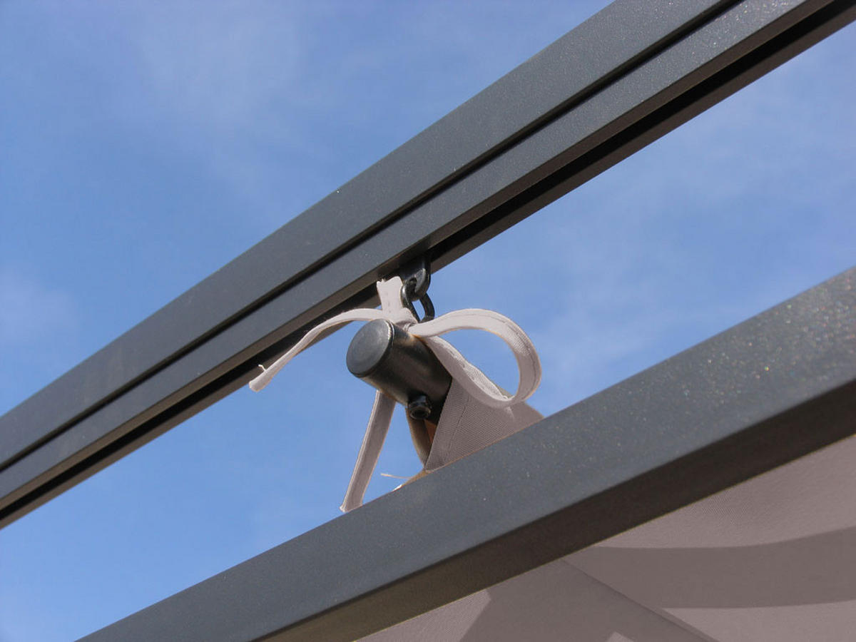 ERSATZDACH Flachdachpergola Firenze 3x3 Meter Grau - Grau, Textil (288/1/288cm) - QUICK STAR