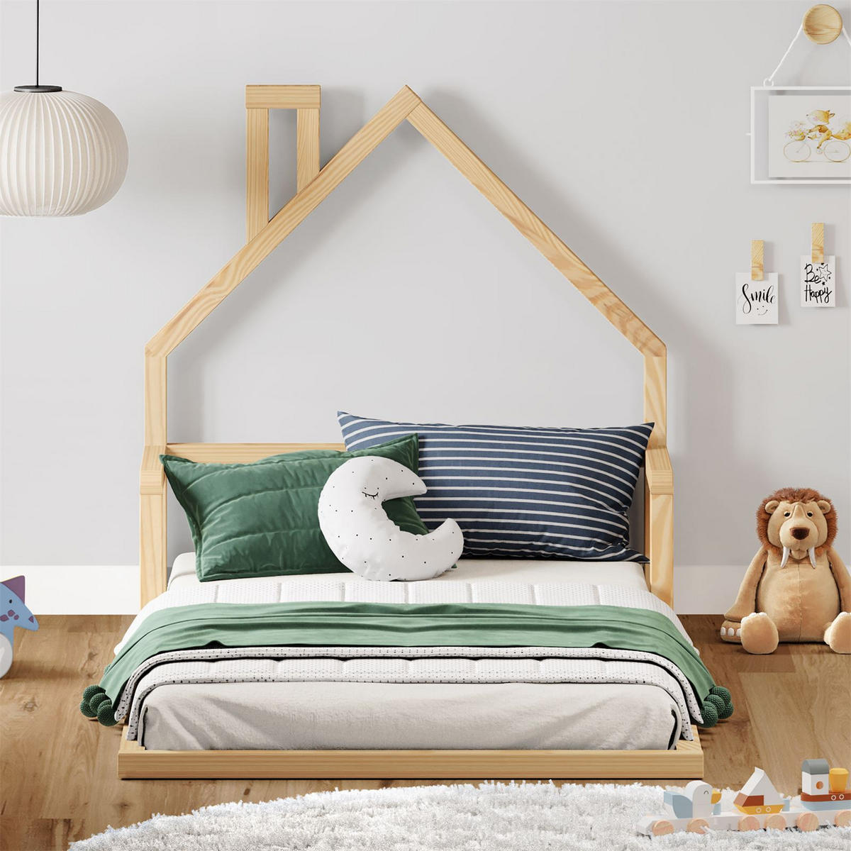 BODENBETT ELOA 90X200 CM - Naturfarben, Holz - IDIMEX
