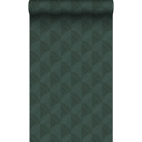 TAPETE 3D Muster 50 x 900 cm - Grün, Papier (50/900cm) - Origin Wallcoverings