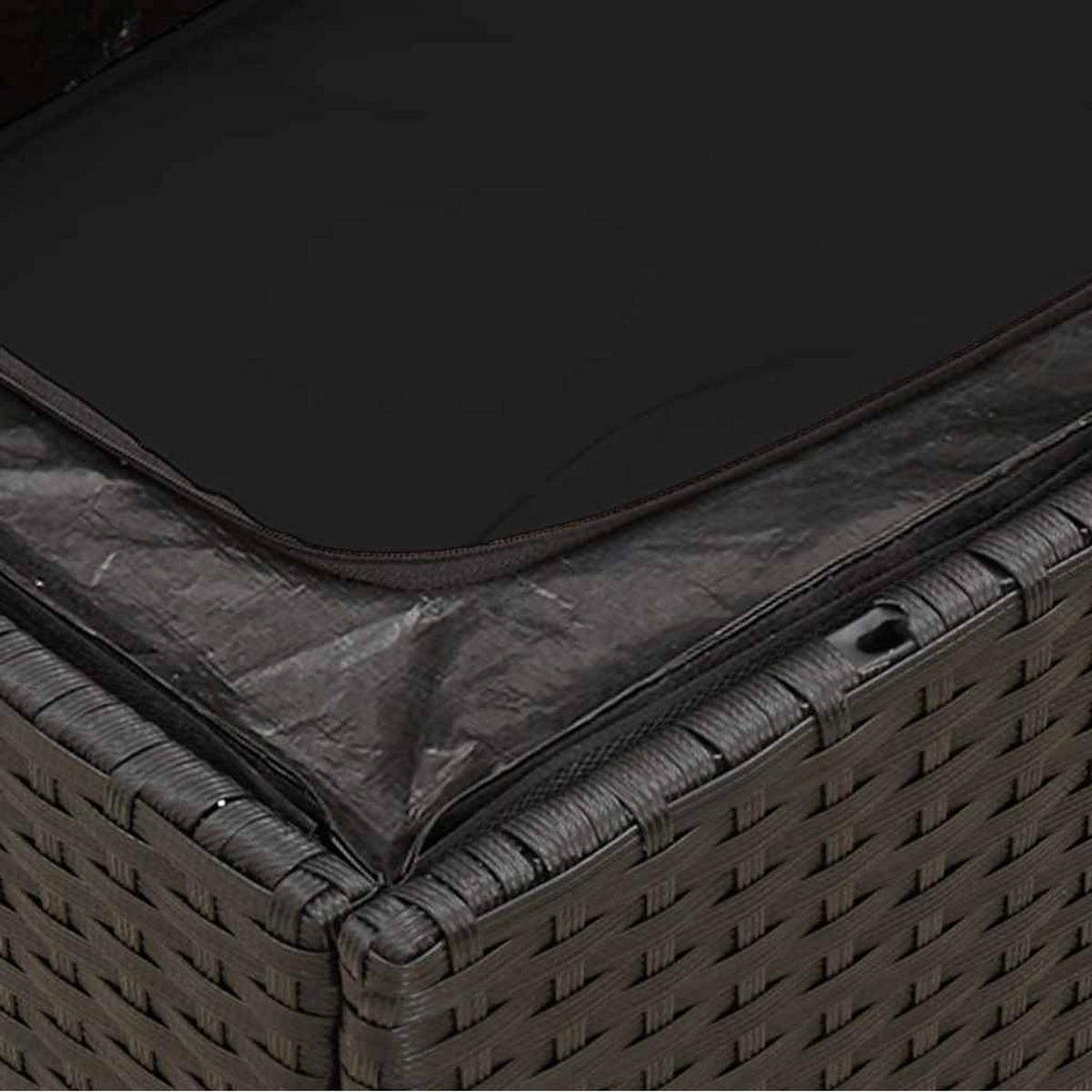 GARTENSTUHL Ohne Armlehnen Mit Kissen Schwarz Poly Rattan - Schwarz, Kunststoff (55/69/62cm) - vidaXL