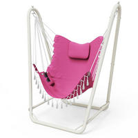 HÄNGESESSEL mit Gestell, belastbar 160 kg, pink - Pink, Textil (90/1.5/82cm)