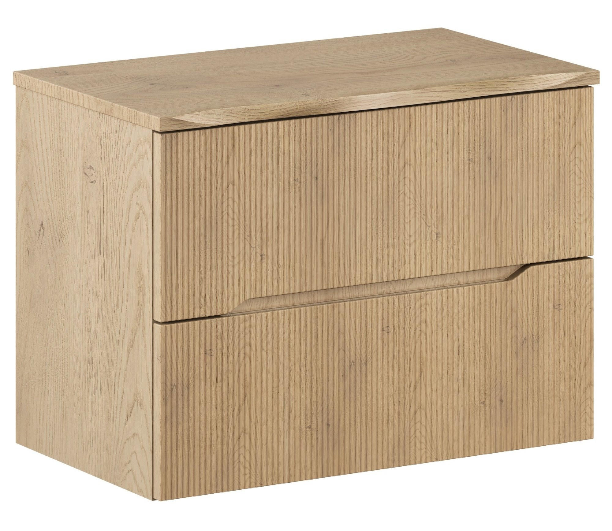 SKŘÍŇKA POD UMYVADLO Nordic 2 díly dub - 80 x 46 x 59 cm - barva dubu, dřevo (80/59/46cm) - Badplaats