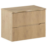 SKŘÍŇKA POD UMYVADLO Nordic 2 díly dub - 80 x 46 x 59 cm - barva dubu, dřevo (80/59/46cm) - Badplaats