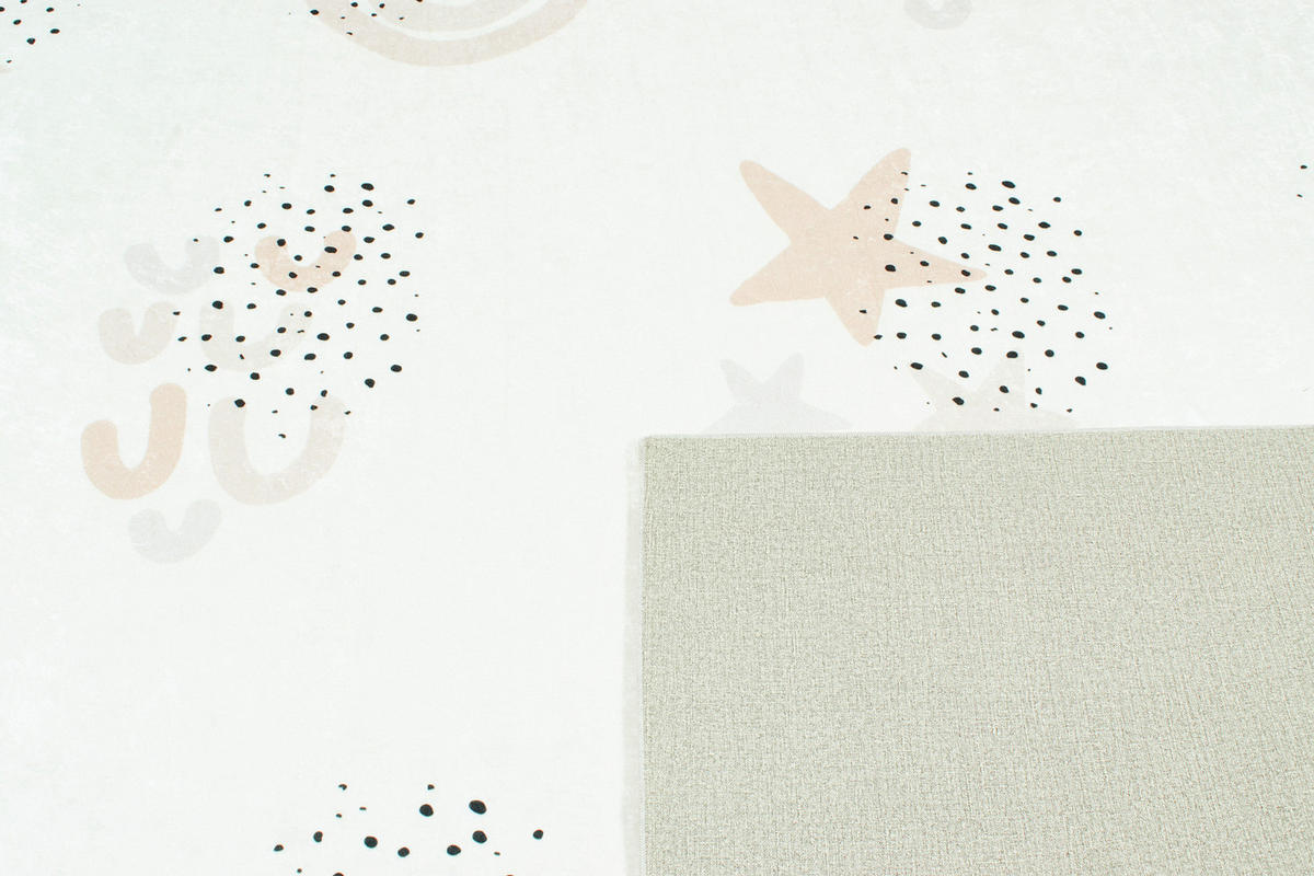KINDERTEPPICH mit Regenbogenmuster in Creme Happy 160x230 cm - Creme, Textil (160/230cm) - Nazar Rugs