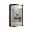 SCHWEBETÜRENSCHRANK 235,2/160/60 3-türig - Schwarz, Holz/Metall (160/235/60cm) - Abiks Möbel