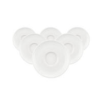 ESPRESSOUNTERTASSEN Sento Home Aura white ø 12 cm 6er Set - Weiß, Keramik (12cm) - Seltmann Weiden