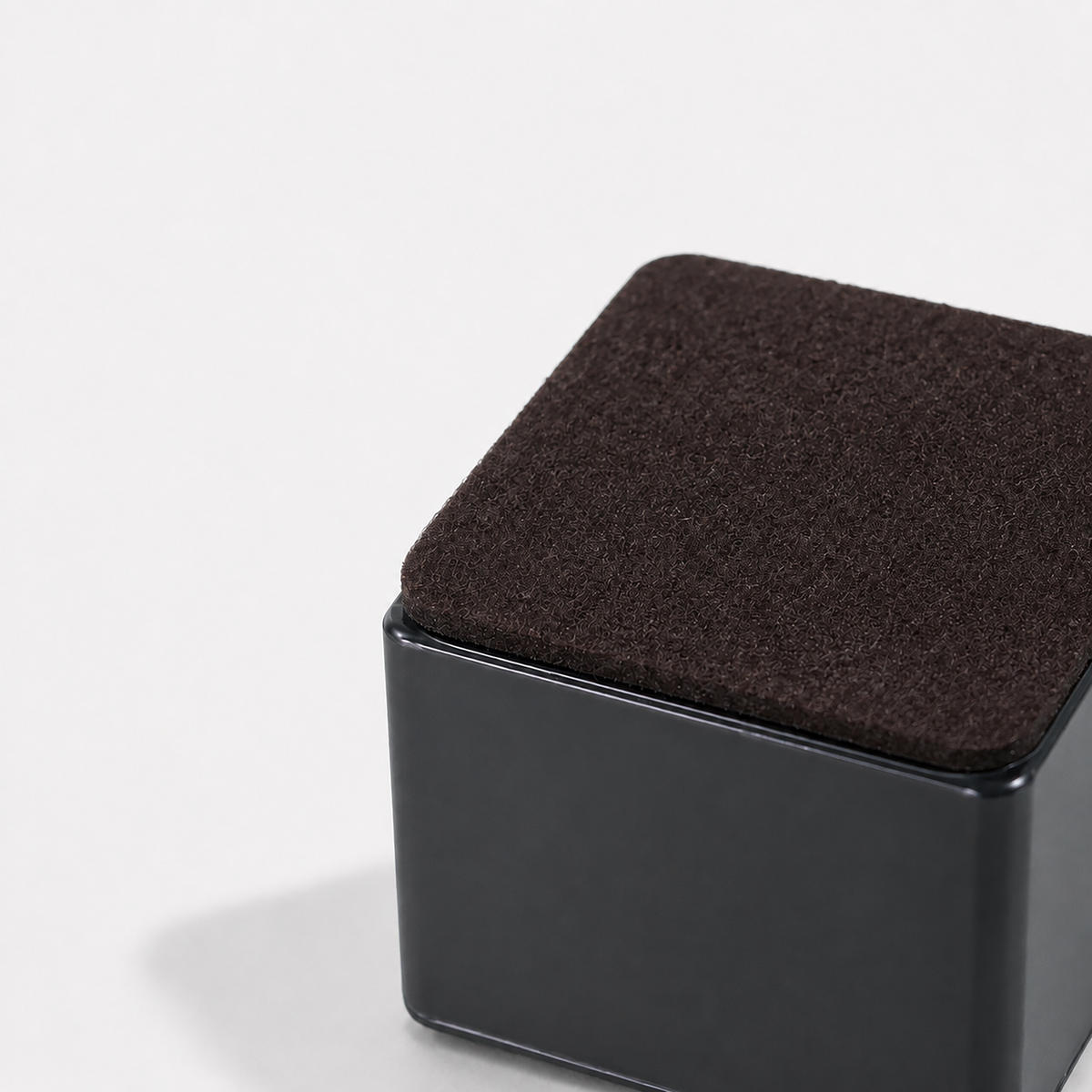 MÖBELERHÖHUNG Silber selbstklebend Filz - Schwarz, Textil/Metall (6/5/6cm) - Relaxdays